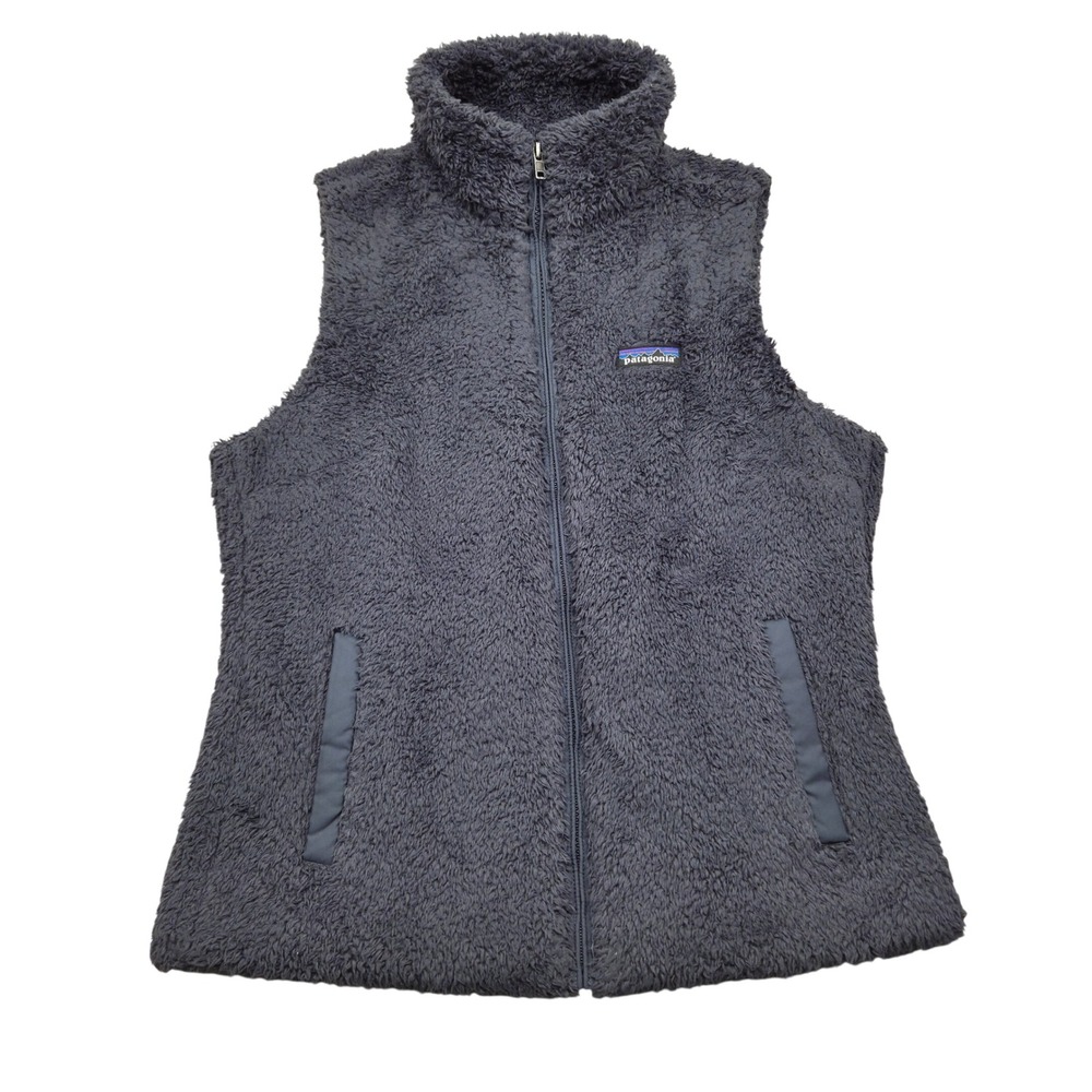 Patagonia Womens Los Gatos Fleece Vest Dark Gray Size Medium Full Zip - Picture 1 of 8